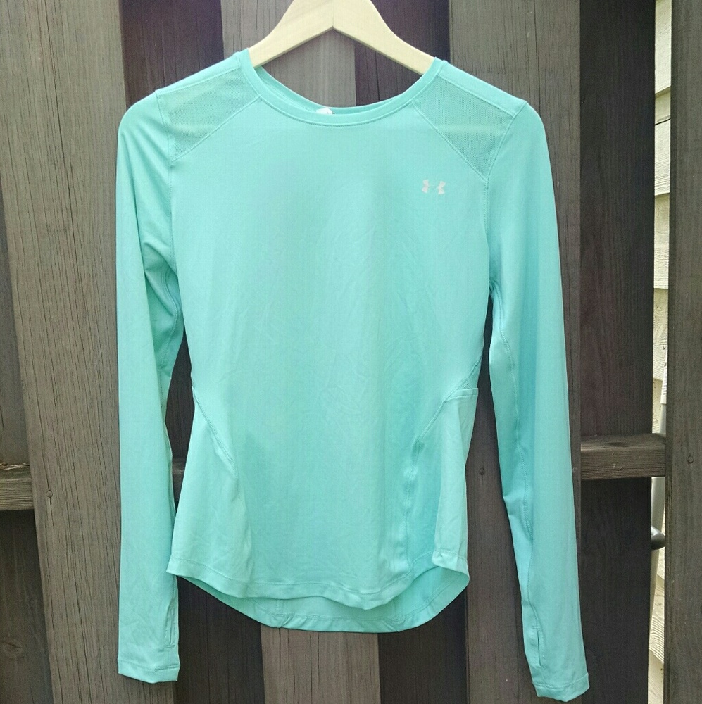 Under Armour mint green cut out back long sleeve